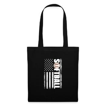 Softball USA Baseball America Pitcher Gift - Tote Bag - black - Front