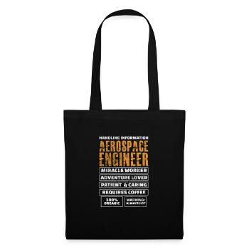 Ingénieur spatial Ingénieur aéronautique Cadeau - Sac en tissu - noir - Devant