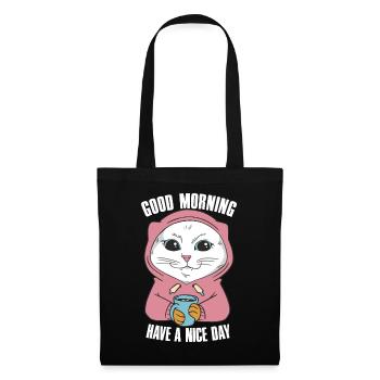Bonjour Main Coon Cat tenue pour - Sac en tissu - noir - Devant