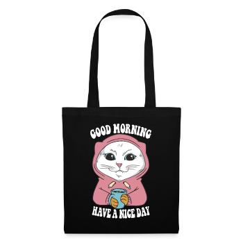 Bonjour Main Coon Cat tenue pour - Sac en tissu - noir - Devant
