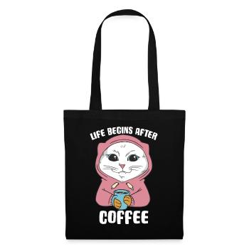 White Main Coon Cat Cat Outfit for - Tote Bag - black - Front