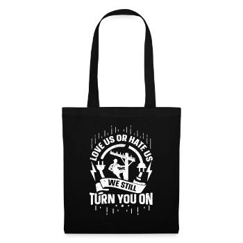 Nous vous allumons toujours électricien - Sac en tissu - noir - Devant