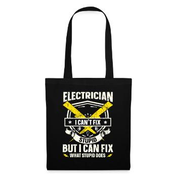 Nous vous allumons toujours électricien - Sac en tissu - noir - Devant