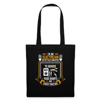 Nous vous allumons toujours électricien - Sac en tissu - noir - Devant