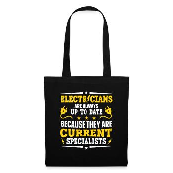 Nous vous allumons toujours électricien - Sac en tissu - noir - Devant