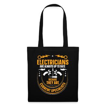 Nous vous allumons toujours électricien - Sac en tissu - noir - Devant
