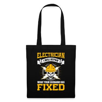Nous vous allumons toujours électricien - Sac en tissu - noir - Devant