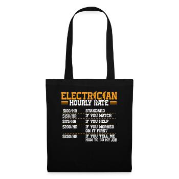Nous vous allumons toujours électricien - Sac en tissu - noir - Devant