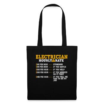 Nous vous allumons toujours électricien - Sac en tissu - noir - Devant