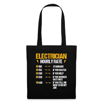Nous vous allumons toujours électricien - Sac en tissu - noir - Devant