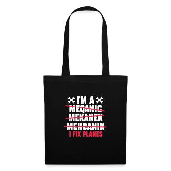 Mécanicien d’aéronefs - Sac en tissu - noir - Devant