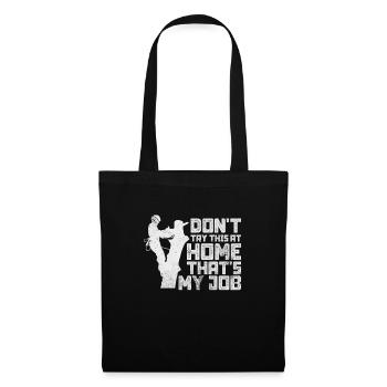 Arboriculteur grimpeur Arboriculteur Cadeau - Sac en tissu - noir - Devant