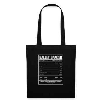 Ballet Ballerine Ballet Danseuse Danse Cadeau - Sac en tissu - noir - Devant