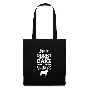Bouledogue anglais Chien bouledogue anglais Cadeau - Sac en tissu - noir - Devant