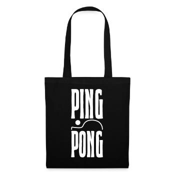 Ping Pong outfit with table tennis bat - Tote Bag - black - Front
