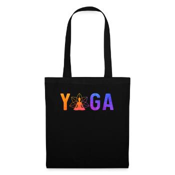 Simple Minimalistic Yoga - Stoffbeutel - Schwarz - Vorne