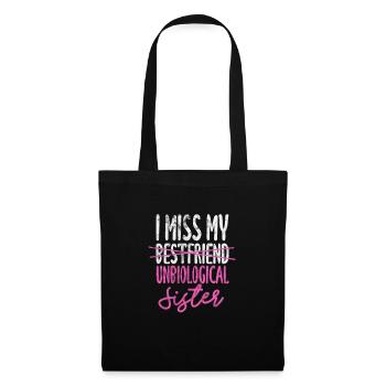 Soeur Frère Frères et sœurs Cadeau de famille - Sac en tissu - noir - Devant