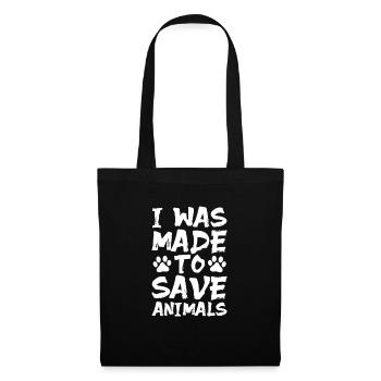 Sauvetage d’animaux - Sac en tissu - noir - Devant