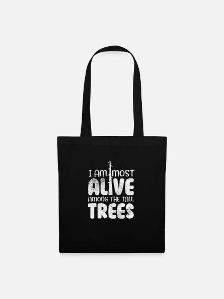 Baumpfleger Baumkletterer Arborist Geschenk - Stoffbeutel - Schwarz