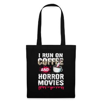 I Run on Coffee and Horror Movies - Tote Bag - black - Front