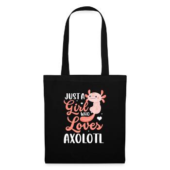 Axolotl - Sac en tissu - noir - Devant