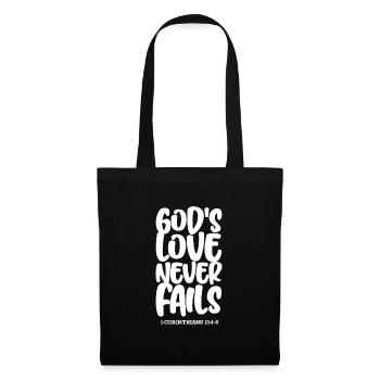 Bible Bible Versets chrétiens Don de Jésus - Sac en tissu - noir - Devant