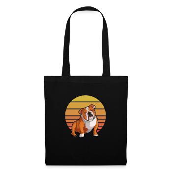 Bouledogue anglais Cadeau de chien bouledogue anglais - Sac en tissu - noir - Devant