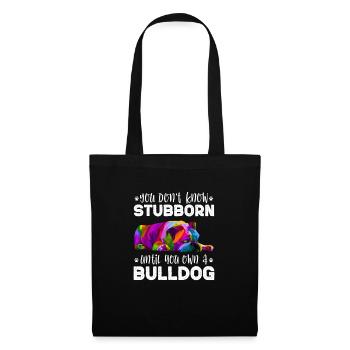 Bouledogue anglais Cadeau de chien bouledogue anglais - Sac en tissu - noir - Devant