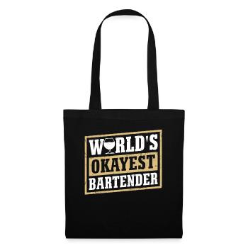 Worlds Okayest Barman pour Barman - Sac en tissu - noir - Devant
