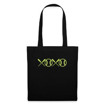 Joueur de softball Baseball Sport Pitcher Cadeau - Sac en tissu - noir - Devant