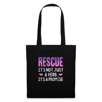 Animal Rescue Animal Rights Animal Love Pet Gift - Tote Bag - black - Front