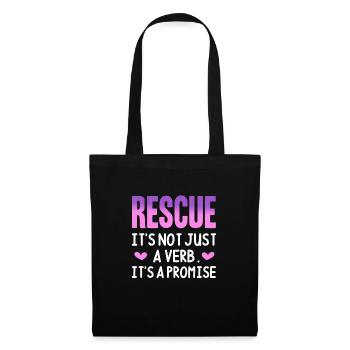Sauvetage d’animaux - Sac en tissu - noir - Devant