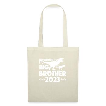 Schwangerschaft Grosser Bruder Schwanger Geschenk - Stoffbeutel - Natur - Vorne