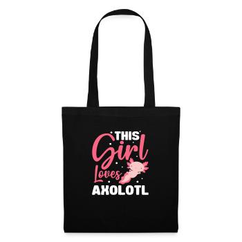 Axolotl - Sac en tissu - noir - Devant