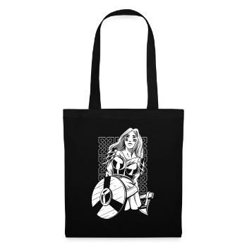 Guerrière viking celto-nordique Schildmaid - Sac en tissu - noir - Devant