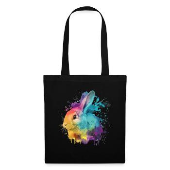 Cute little rabbit For rabbit lovers Colorful - Tote Bag - black - Front