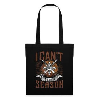 I Cant Its Larping Season RPG LARP - Tote Bag - black - Front
