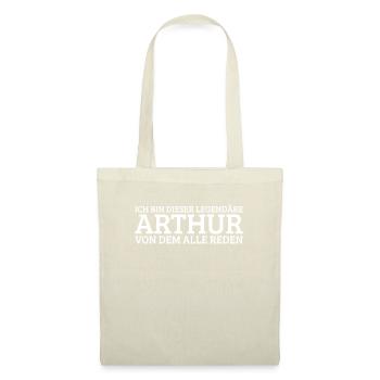 Arthur Lustiger Spruch Geburtstag Vorname - Stoffbeutel - Natur - Vorne