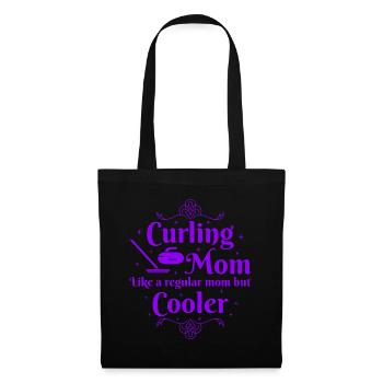 Curling Mom like a regular Mom but cooler - Stoffbeutel - Schwarz - Vorne