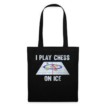 I play Chess on Ice Curling House - Tote Bag - black - Front