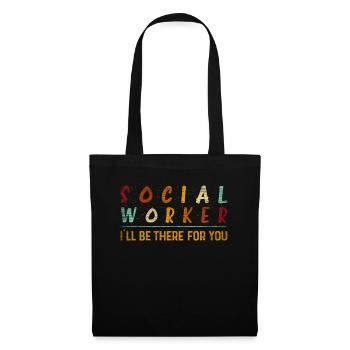 Je serai là pour toi Travailleur social - Sac en tissu - noir - Devant