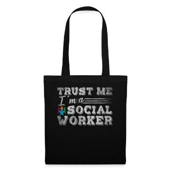 Croyez-moi, je suis un travailleur social drôle Sozialarbeiter - Sac en tissu - noir - Devant