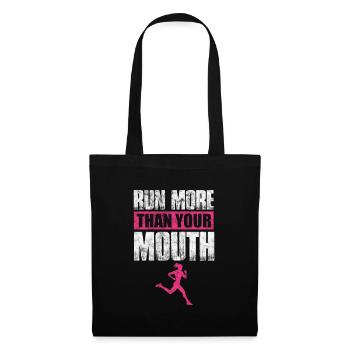 Running Runner Jogging Jogging Runner Cadeau - Sac en tissu - noir - Devant