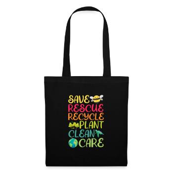 Sauvetage d’animaux - Sac en tissu - noir - Devant