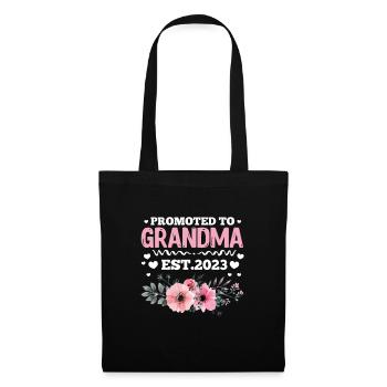 Schwangerschaft Oma Schwanger Geburt Baby Geschenk - Stoffbeutel - Schwarz - Vorne
