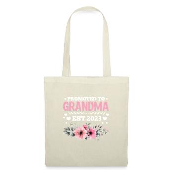 Schwangerschaft Oma Schwanger Geburt Baby Geschenk - Stoffbeutel - Natur - Vorne