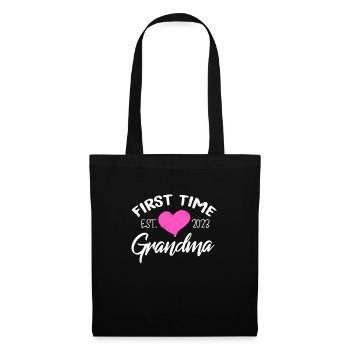 Grossesse Grand-mère Enceinte Naissance Bébé Cadeau - Sac en tissu - noir - Devant