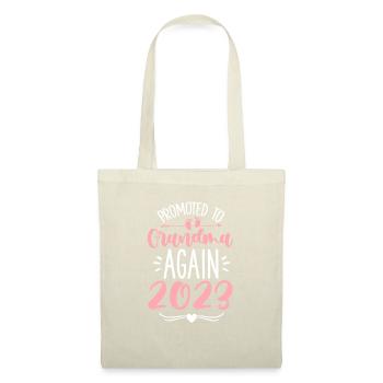 Schwangerschaft Oma Schwanger Geburt Baby Geschenk - Stoffbeutel - Natur - Vorne