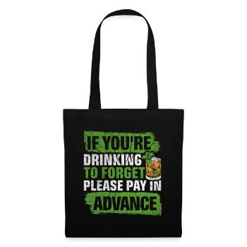 Please Pay In Advance Funny Bartender - Tote Bag - black - Front