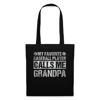 Mon joueur de baseball préféré m’appelle grand-père - Sac en tissu - noir - Devant